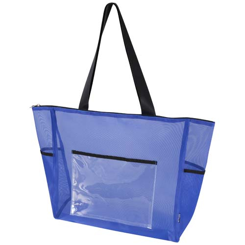 Sac shopping zippé multi-poches promotionnel Mesh Bleu royal